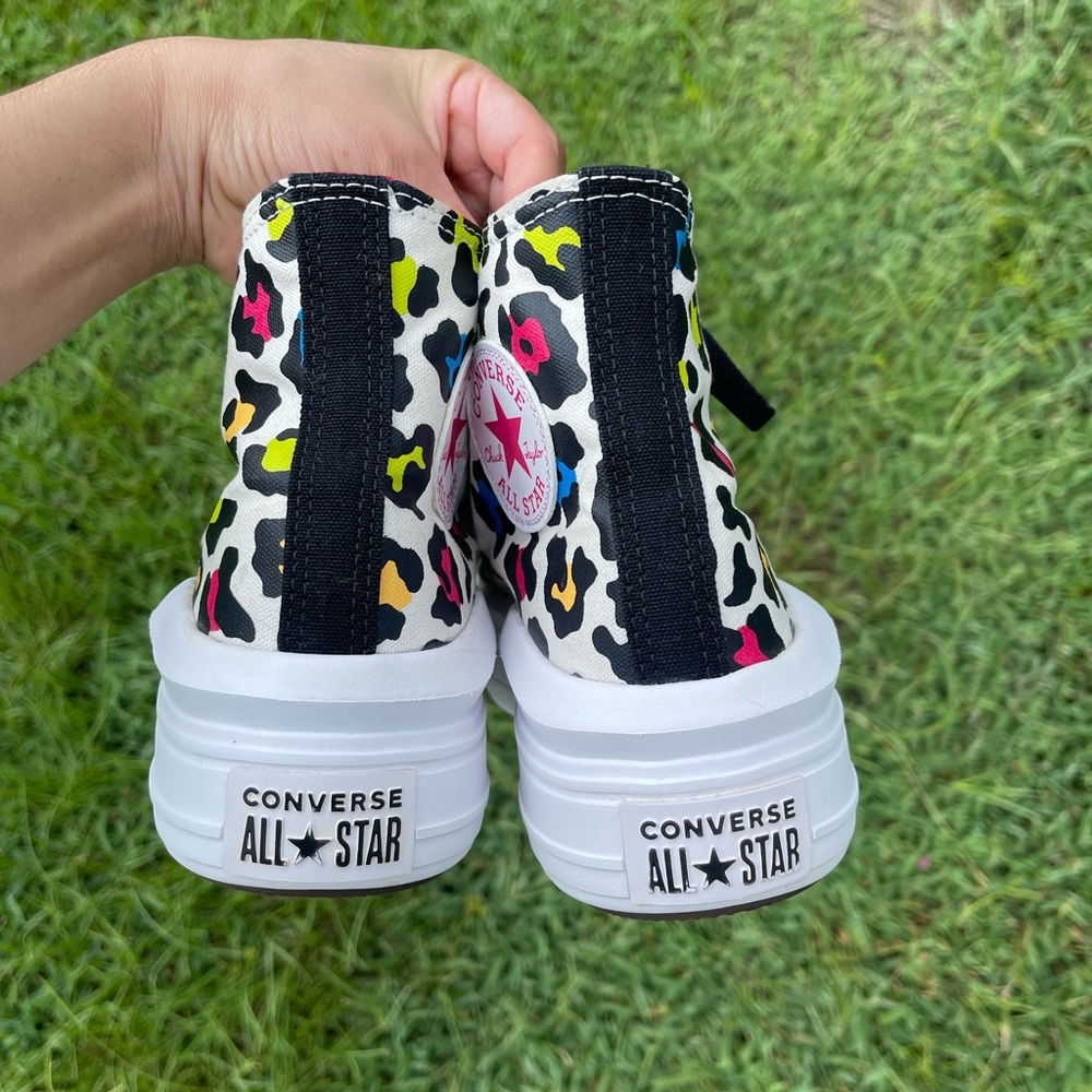 Converse Leopard Move Platform Trainers - Picture 5 of 8